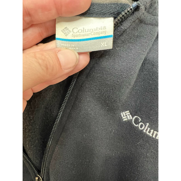 COLUMBIA Hooded Full Zip Hoody Men's XL Hoodie Black Adult Extra Large Sweater - Picture 3 of 3